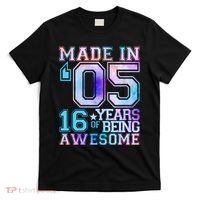 Pastel Made In '05 2005 16 Years of Being Awesome Birthday T-Shirt thumb 0