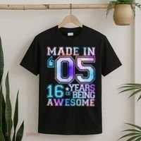 Pastel Made In '05 2005 16 Years of Being Awesome Birthday T-Shirt thumb 2