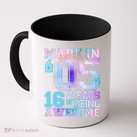 Pastel Made In '05 2005 16 Years of Being Awesome Birthday Coffee Mug thumb 0
