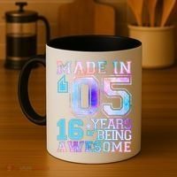 Pastel Made In '05 2005 16 Years of Being Awesome Birthday Coffee Mug thumb 4