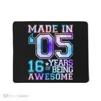 Pastel Made In '05 2005 16 Years of Being Awesome Birthday Mousepad thumb 0