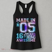 Pastel Made In '05 2005 16 Years of Being Awesome Birthday Women's Tank Top thumb 3