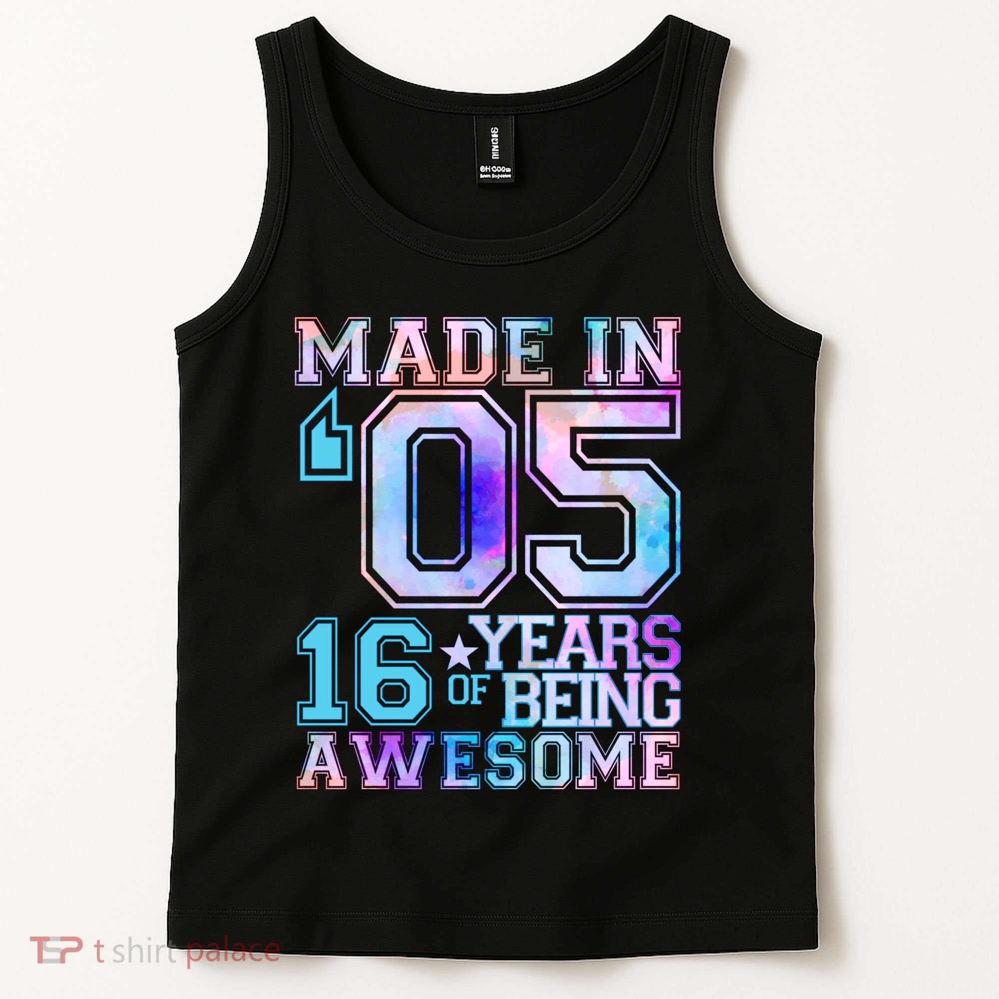 Pastel Made In '05 2005 16 Years of Being Awesome Birthday Tank Top