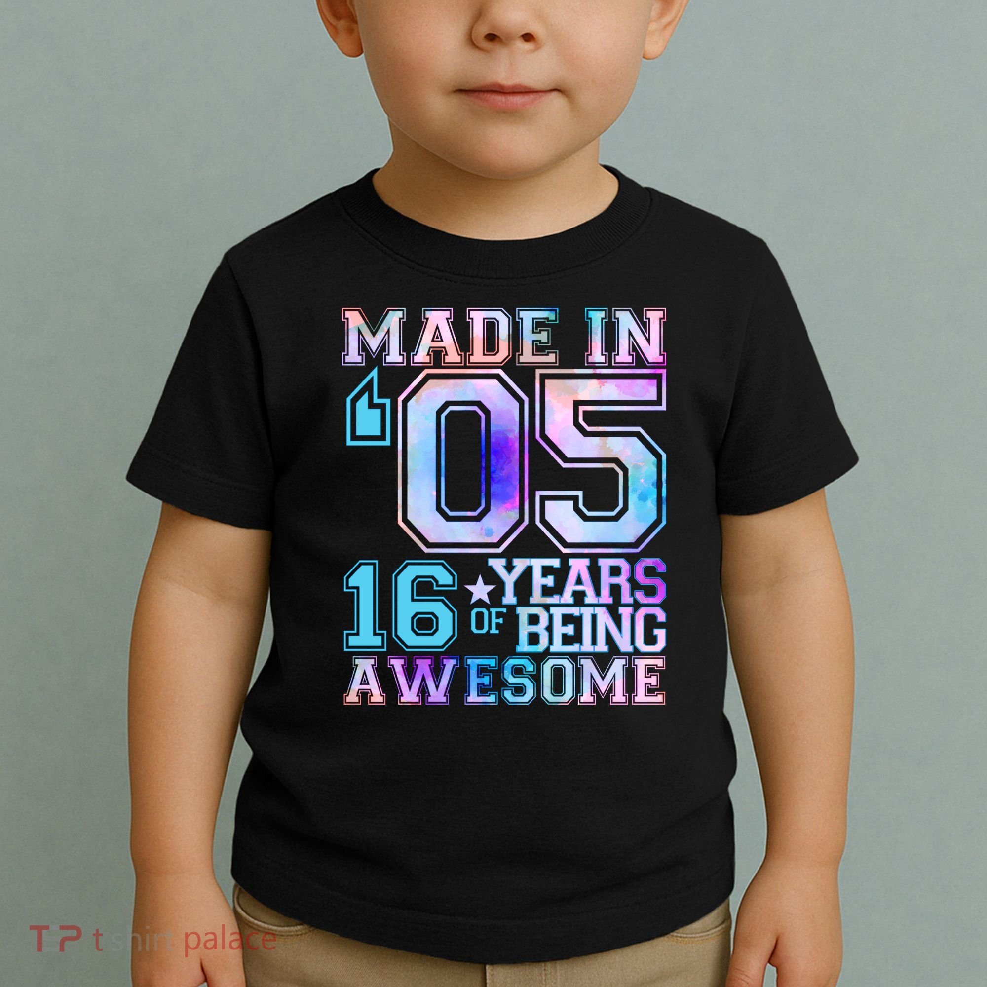 Pastel Made In '05 2005 16 Years of Being Awesome Birthday Toddler T-Shirt