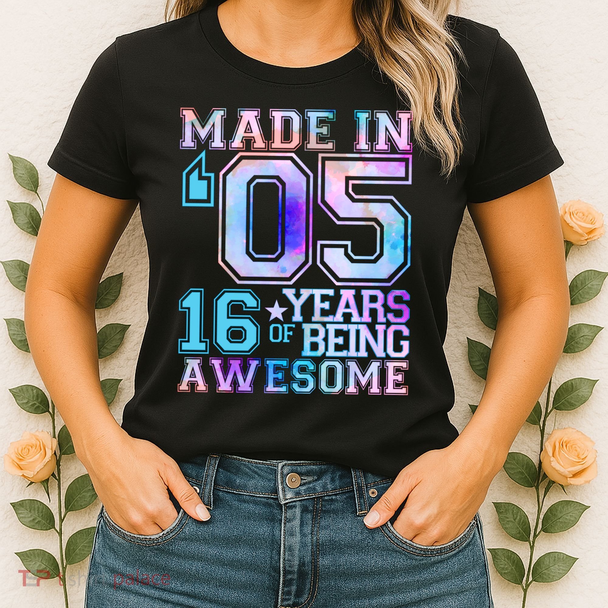 Pastel Made In '05 2005 16 Years of Being Awesome Birthday Women's T-Shirt