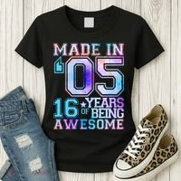 Pastel Made In '05 2005 16 Years of Being Awesome Birthday Women's T-Shirt thumb 3
