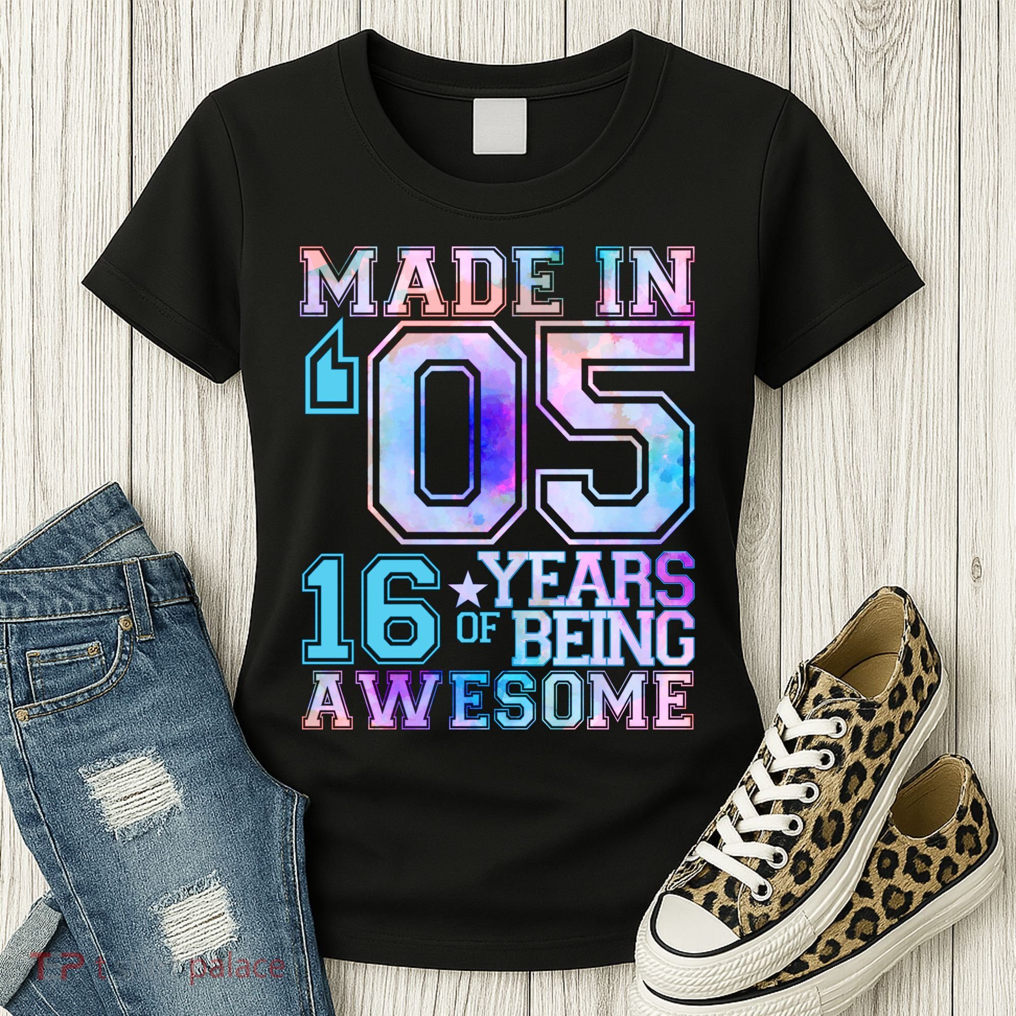 Pastel Made In '05 2005 16 Years of Being Awesome Birthday Women's T-Shirt