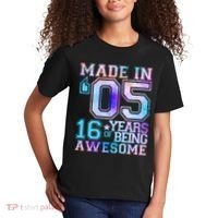 Pastel Made In '05 2005 16 Years of Being Awesome Birthday Kids T-Shirt thumb 2