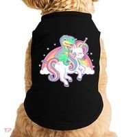 Pastel T-Rex Riding Magical Unicorn Funny Cute Doggie Tank thumb 0