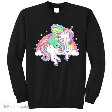 Pastel T-Rex Riding Magical Unicorn Funny Cute Sweatshirt