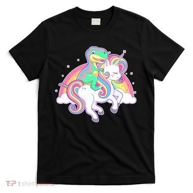Pastel T-Rex Riding Magical Unicorn Funny Cute T-Shirt