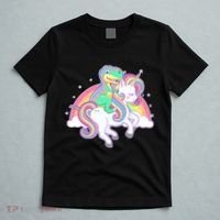 Pastel T-Rex Riding Magical Unicorn Funny Cute T-Shirt thumb 5
