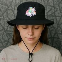Pastel T-Rex Riding Magical Unicorn Funny Cute Bucket Hat thumb 3