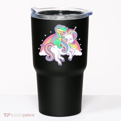 Pastel T-Rex Riding Magical Unicorn Funny Cute Tumbler