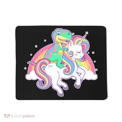 Pastel T-Rex Riding Magical Unicorn Funny Cute Mousepad