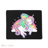 Pastel T-Rex Riding Magical Unicorn Funny Cute Mousepad thumb 0