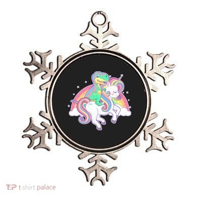 Pastel T-Rex Riding Magical Unicorn Funny Cute Ornament