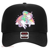 Pastel T-Rex Riding Magical Unicorn Funny Cute Hat thumb 0
