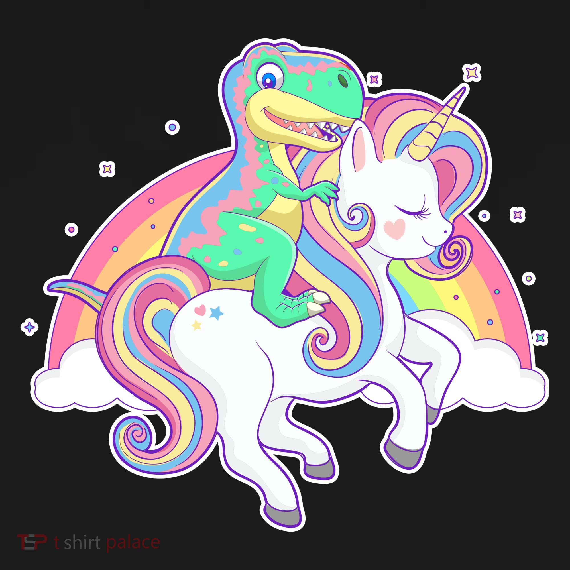 Pastel T-Rex Riding Magical Unicorn Funny Cute Toddler Hoodie