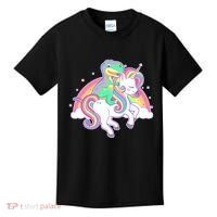 Pastel T-Rex Riding Magical Unicorn Funny Cute Kids T-Shirt thumb 0