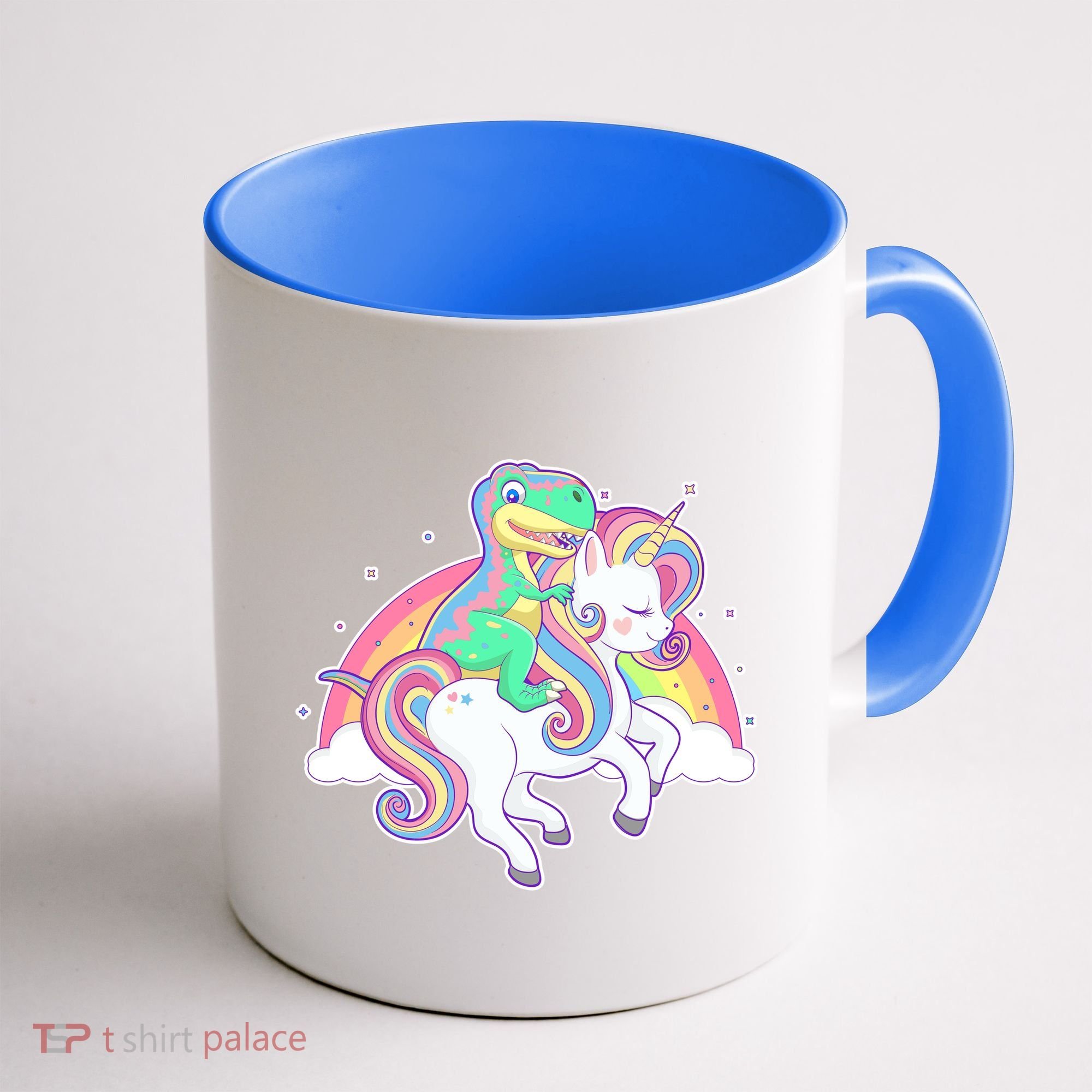 Pastel T-Rex Riding Magical Unicorn Funny Cute Coffee Mug