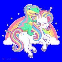 Pastel T-Rex Riding Magical Unicorn Funny Cute Coffee Mug thumb 5