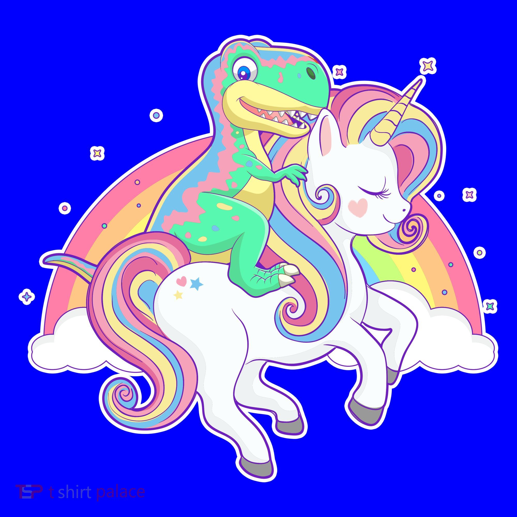 Pastel T-Rex Riding Magical Unicorn Funny Cute Coffee Mug