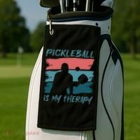 Pickleball As Therapy Funny Saying Hobby Sports Cool Gift Golf Towel thumb 2