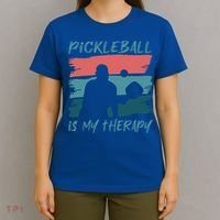 Pickleball As Therapy Funny Saying Hobby Sports Cool Gift T-Shirt thumb 4