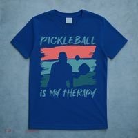 Pickleball As Therapy Funny Saying Hobby Sports Cool Gift T-Shirt thumb 5