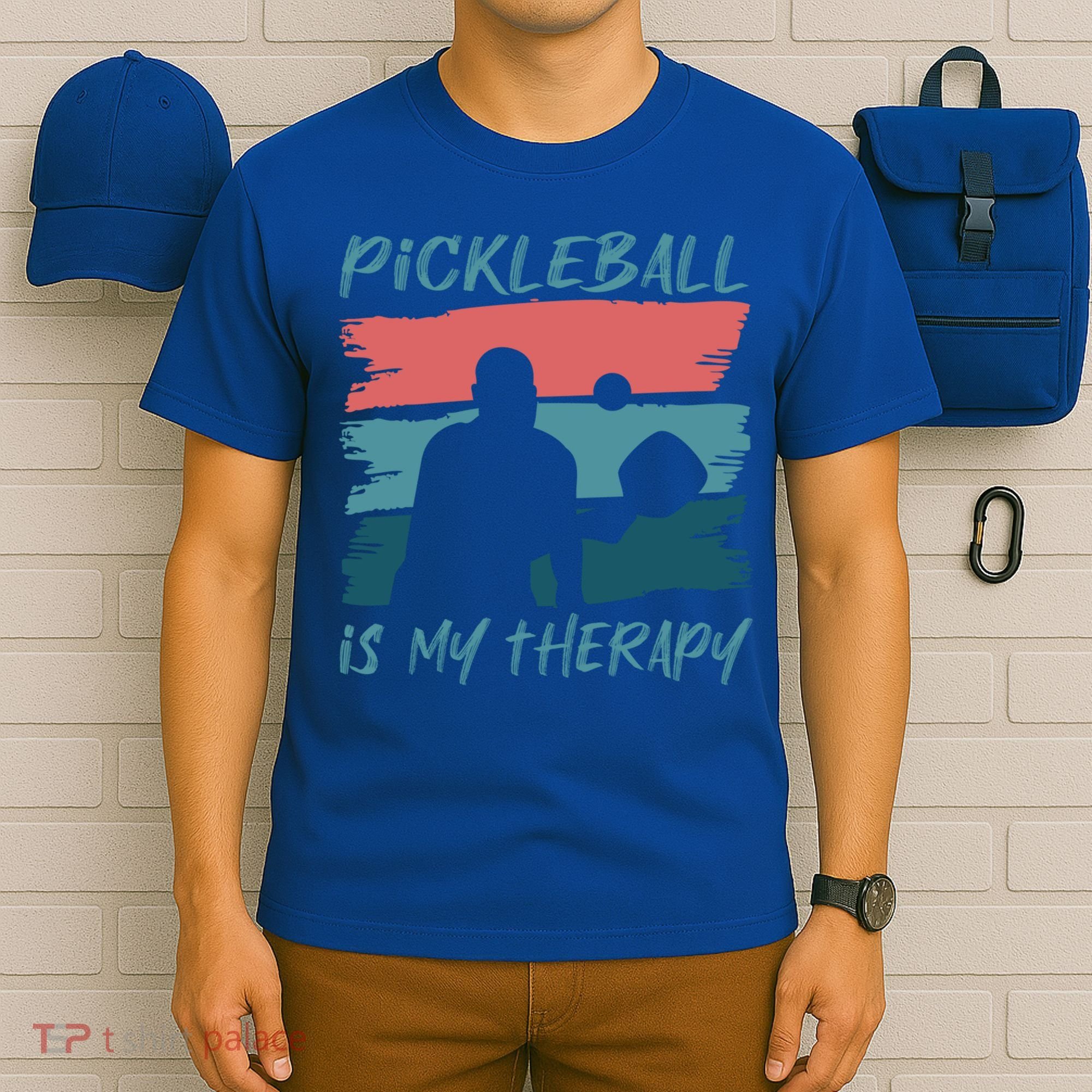Pickleball As Therapy Funny Saying Hobby Sports Cool Gift T-Shirt