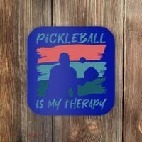 Pickleball As Therapy Funny Saying Hobby Sports Cool Gift Coaster thumb 0