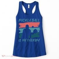 Pickleball As Therapy Funny Saying Hobby Sports Cool Gift Women's Tank Top thumb 0