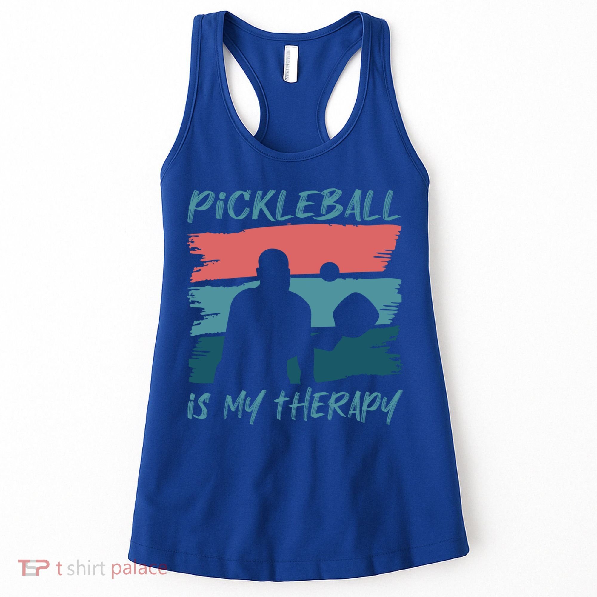 Pickleball As Therapy Funny Saying Hobby Sports Cool Gift Women's Tank Top