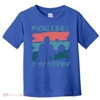 Pickleball As Therapy Funny Saying Hobby Sports Cool Gift Toddler T-Shirt thumb 0