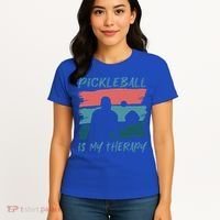 Pickleball As Therapy Funny Saying Hobby Sports Cool Gift Women's T-Shirt thumb 4