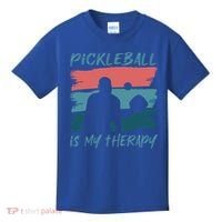 Pickleball As Therapy Funny Saying Hobby Sports Cool Gift Kids T-Shirt thumb 0