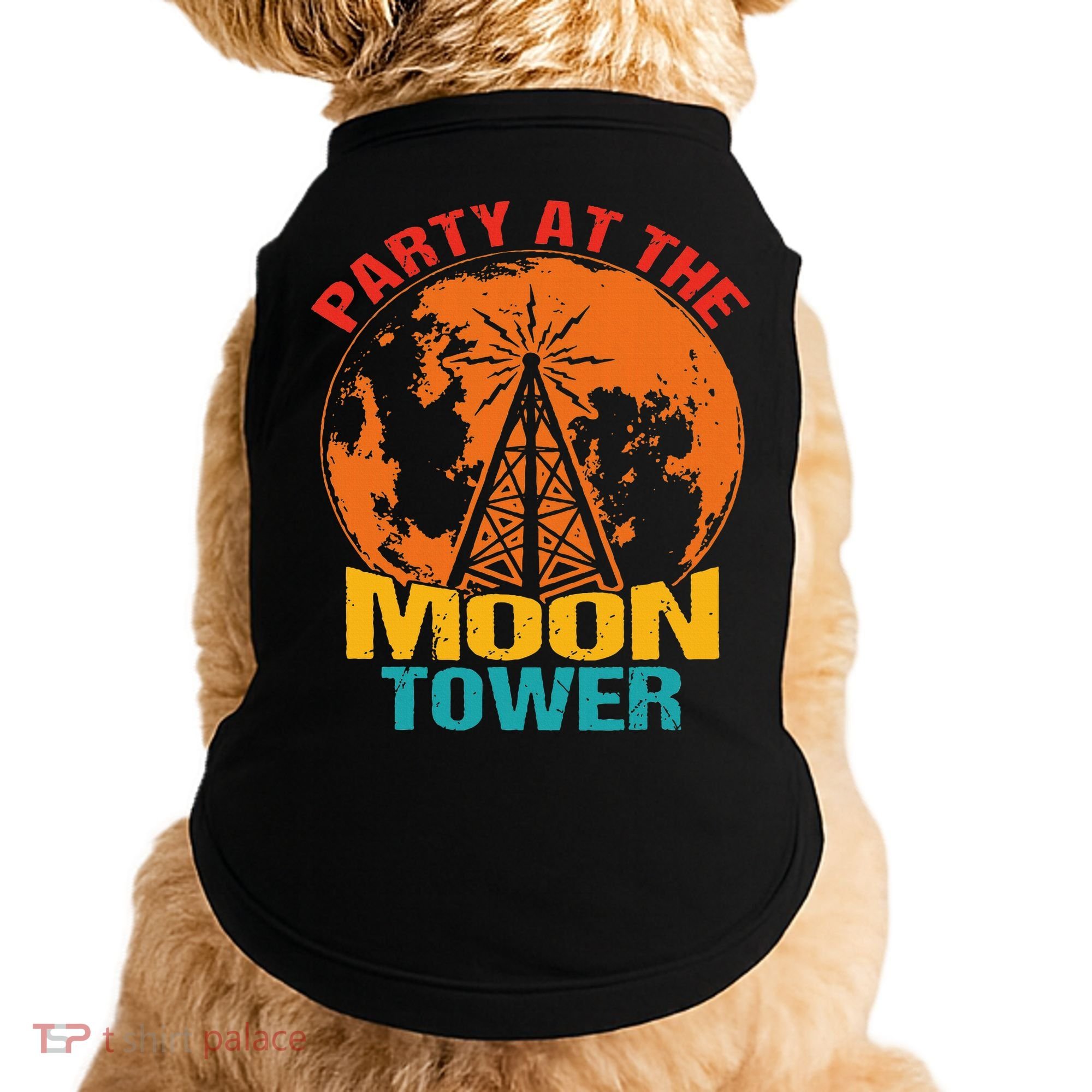 Party At The Moon Tower Doggie Tank