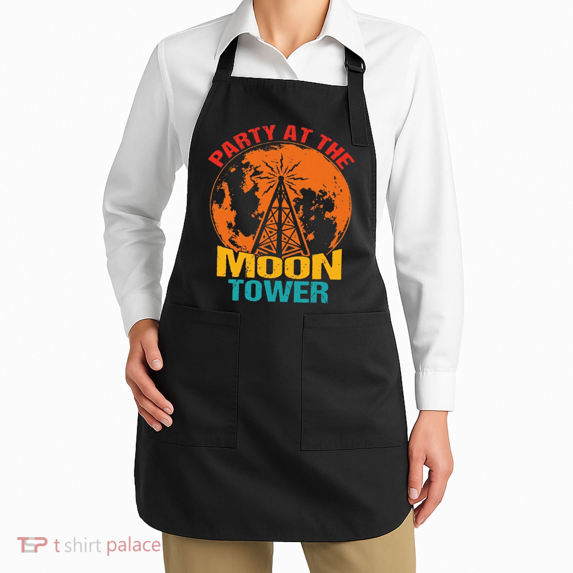 Party At The Moon Tower Apron