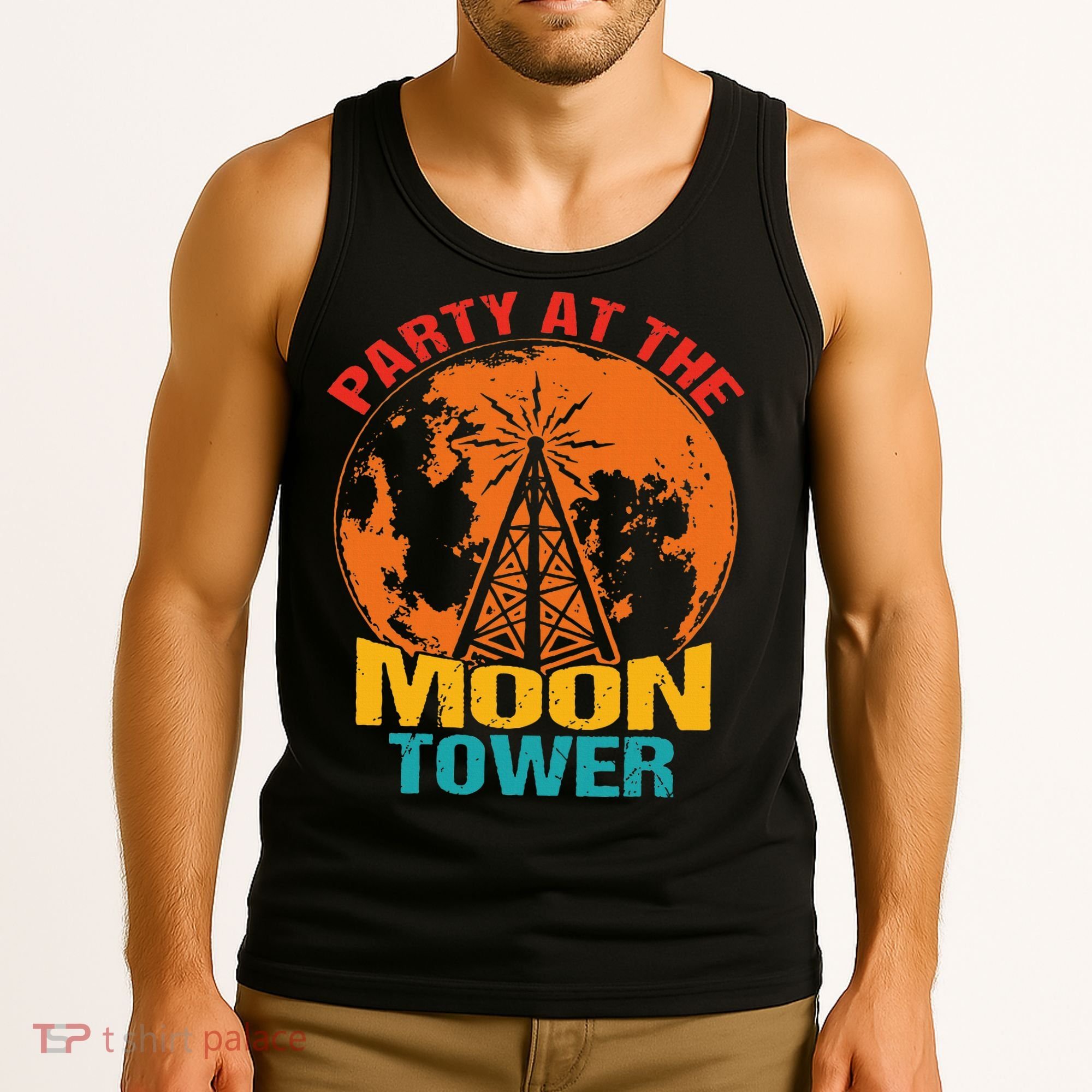 Party At The Moon Tower Tank Top