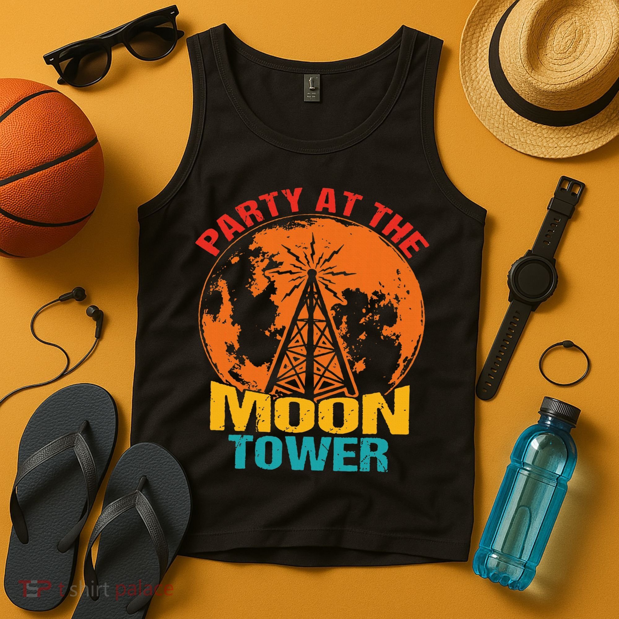 Party At The Moon Tower Tank Top