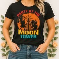 Party At The Moon Tower Women's T-Shirt thumb 2