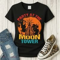 Party At The Moon Tower Women's T-Shirt thumb 3
