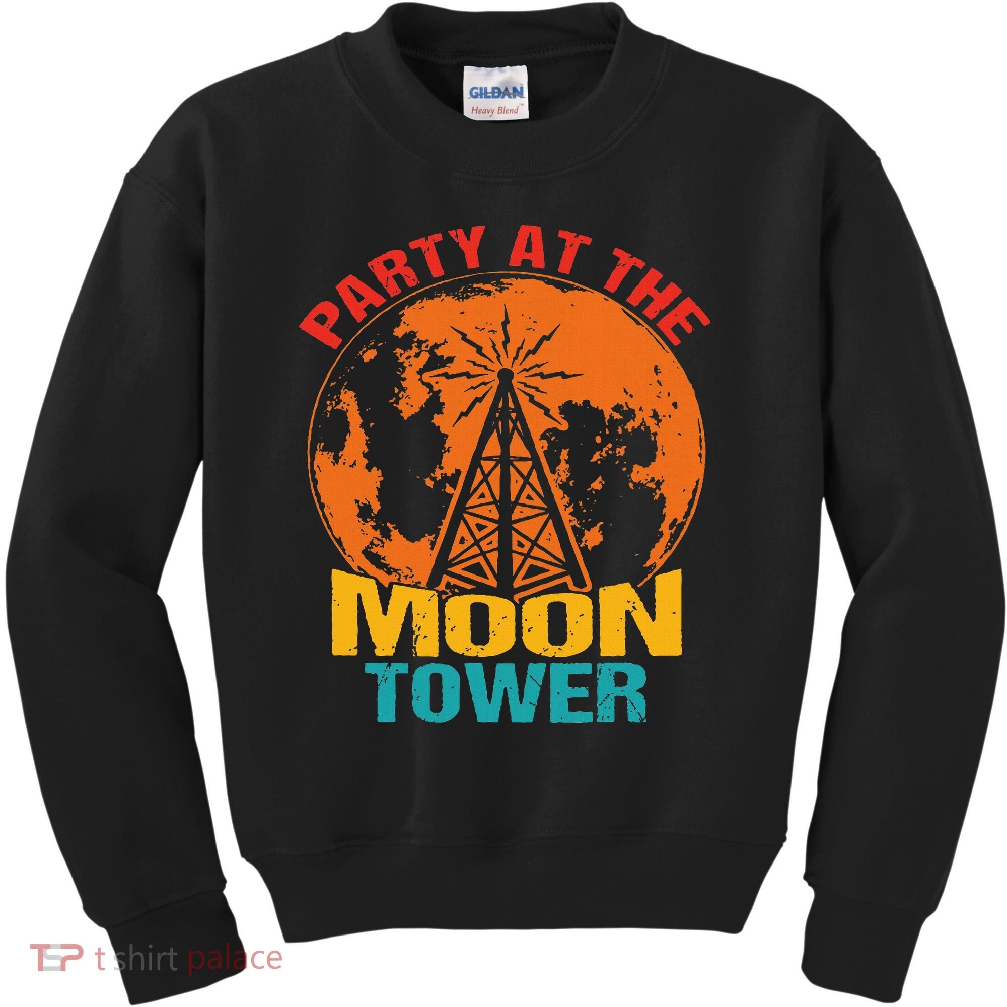 Party At The Moon Tower Kids Sweatshirt