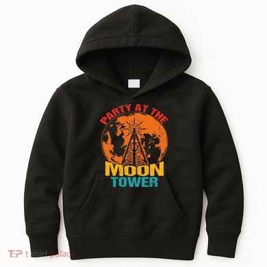 Party At The Moon Tower Kids Hoodie