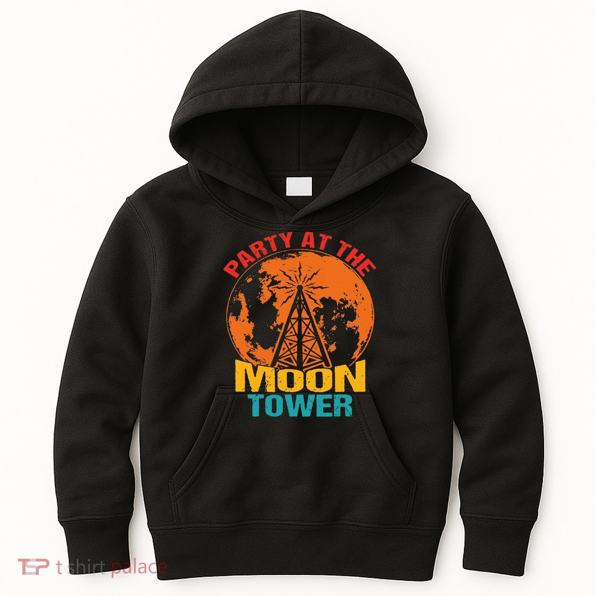 Party At The Moon Tower Kids Hoodie