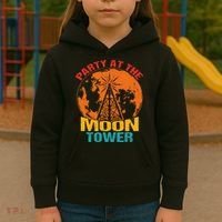 Party At The Moon Tower Kids Hoodie thumb 3