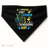 Proud Aunt T21 World Down Syndrome Awareness Day USA-Made Doggie Bandana thumb 0