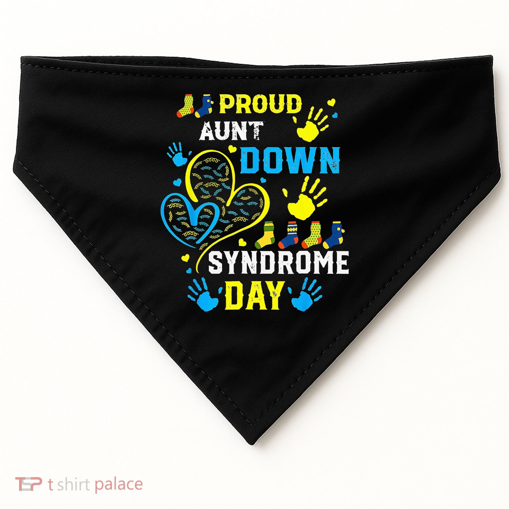 Proud Aunt T21 World Down Syndrome Awareness Day USA-Made Doggie Bandana