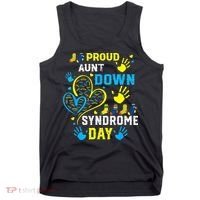Proud Aunt T21 World Down Syndrome Awareness Day Tank Top thumb 0